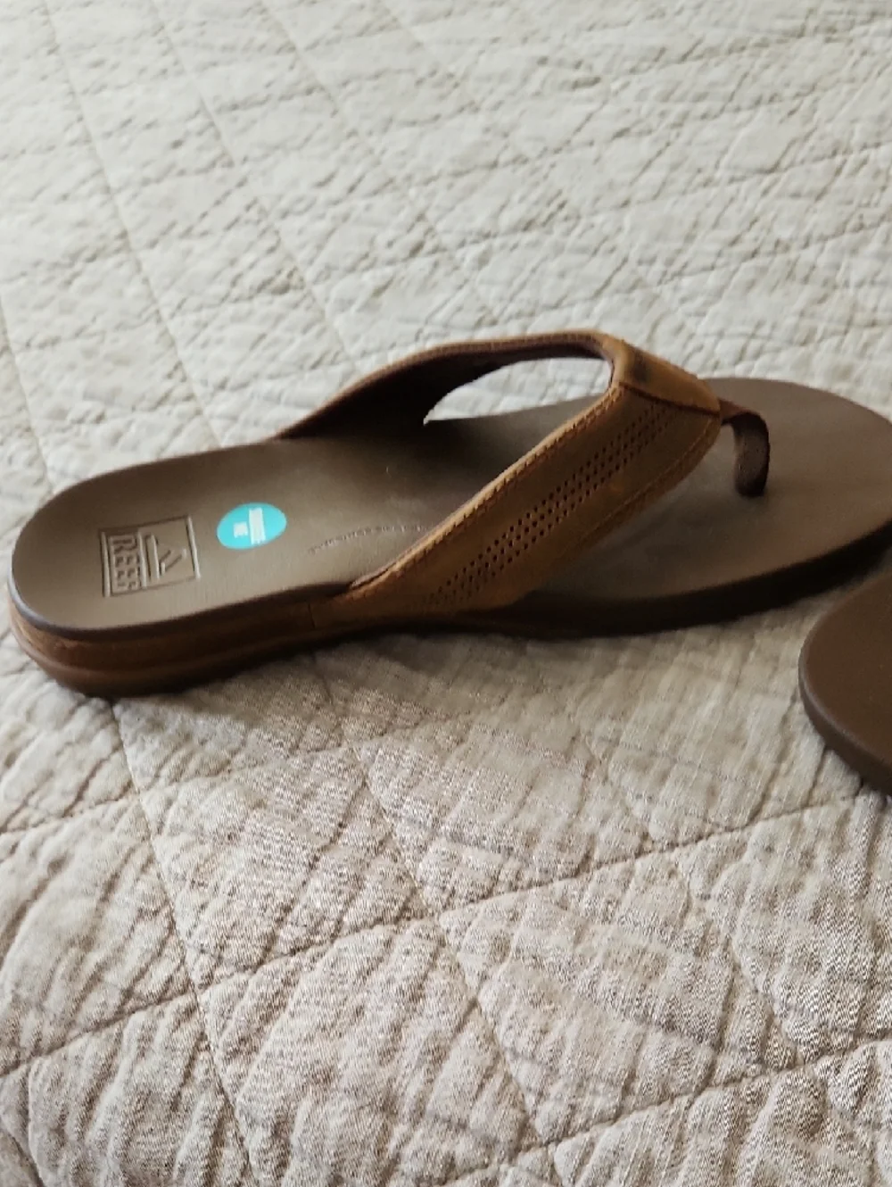 Reef Brown Men's Cushion Comfort Flip Flops Size 10 - Picture 4 of 5